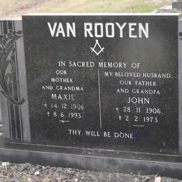 ROOYEN M.M., van 1906-1993 &amp; John 1906-1973