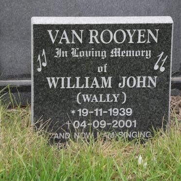 ROOYEN William John, van 1939-2001