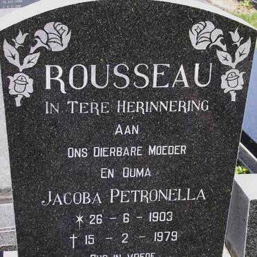 ROUSSEAU Jacoba Petronella 1903-1979