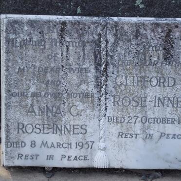 ROSE-INNES Anna C. -1957 &amp; Clifford A. -1958