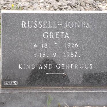 RUSSELL-JONES Greta 1926-1987