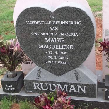 RUDMAN Maisie Magdelene 1935-2006