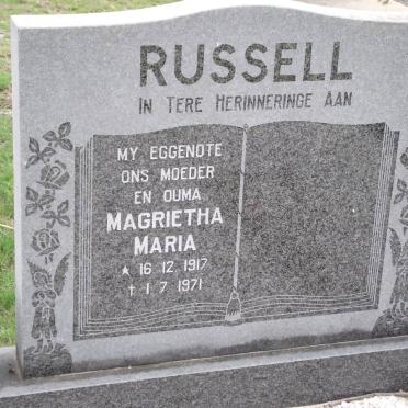 RUSSELL Magrietha Maria 1917-1971