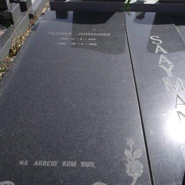 SAAYMAN Olivier Johannes 1925-1982