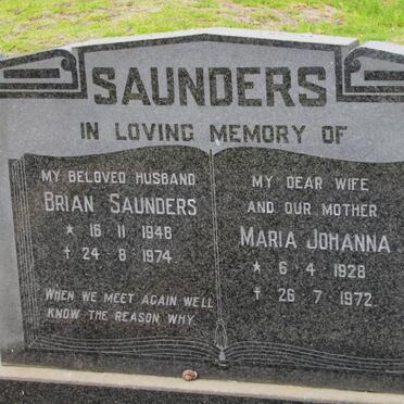 SAUNDERS Brian 1948-1974 :: SAUNDERS Maria Johanna 1928-1972