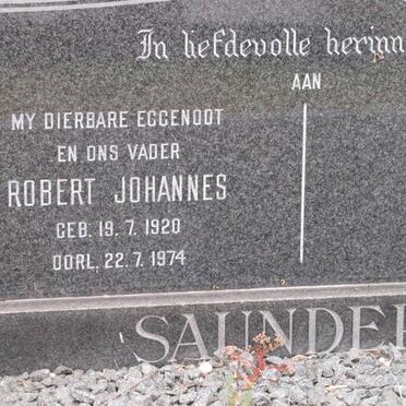SAUNDERS Robert Johannes 1920-1974