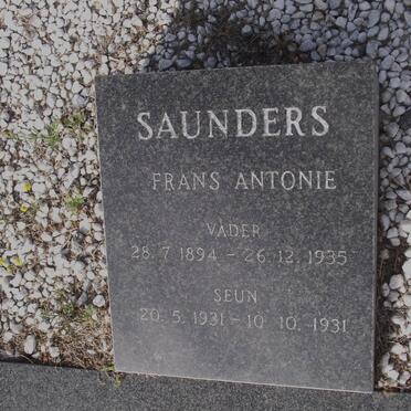 SAUNDERS Frans Antonie 1894-1935 :: SAUNDERS Frans Antonie 1931-1931