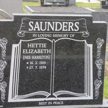 SAUNDERS Hester Elizabeth nee HAMILTON 1919-1974