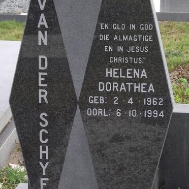 SCHYFF Helena Dorathea, van der 1962-1994
