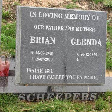 SCHEEPERS Brian 1946-2010 &amp; Glenda 1954-