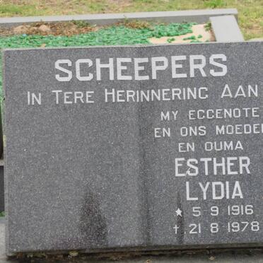 SCHEEPERS Esther Lydia 1916-1978