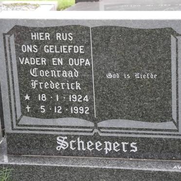 SCHEEPERS Coenraad Frederick 1924-1992