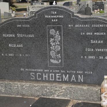 SCHOEMAN Hendrik Stephanus Nicolaas 1883-1971 &amp; Sarah VORSTER 1883-1967