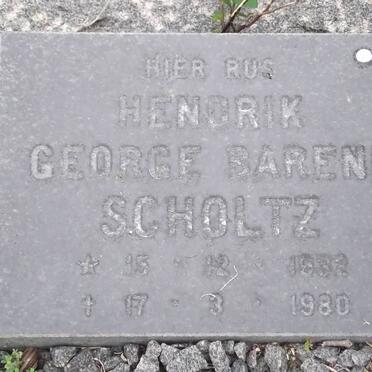 SCHOLTZ Hendrik George Barend 1932-1980
