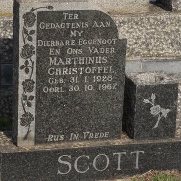 SCOTT Marthinus Christoffel 1926-1967
