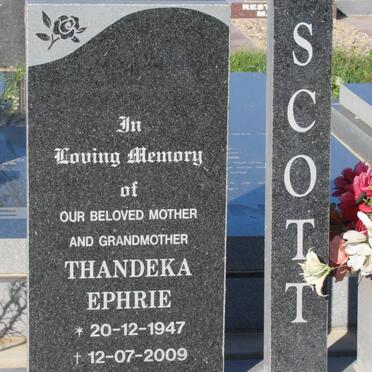 SCOTT Thandeka Ephrie 1947-2009