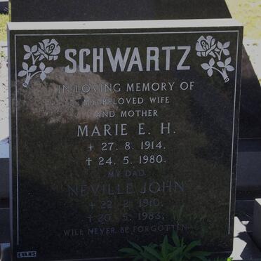 SCHWARTZ Neville John 1910-1983 &amp; Maria E.H. 1914-1980