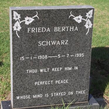 SCHWARZ Frieda Bertha 1908-1995