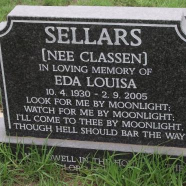 SELLARS Eda Louisa nee CLASSEN 1930-2005