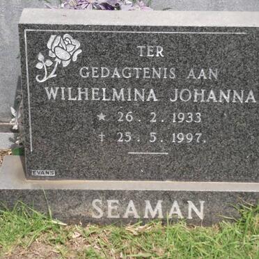 SEAMAN Wilhelmina Johanna 1933-1997
