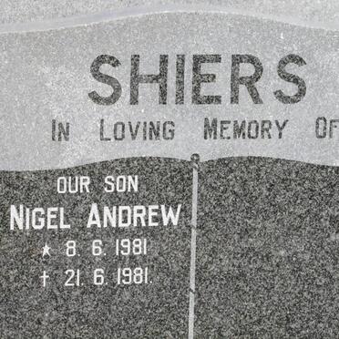 SHIERS Nigel Andrew 1981-1981
