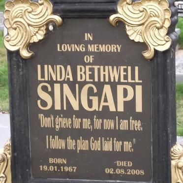 SINGAPI Linda Bethwell 1967-2008