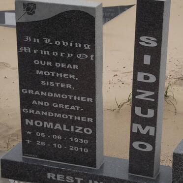 SIDZUMO Nomalizo 1930-2010