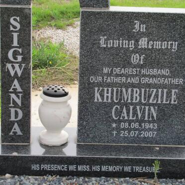 SIGWANDA Khumbuzile Calvin 1943-2007