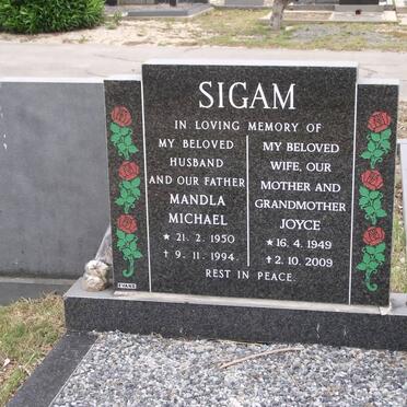 SIGAM Mandla Michael 1950-1994 &amp; Joyce 1949-2009