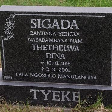 SIGADA Thethelwa Dina 1918-2001