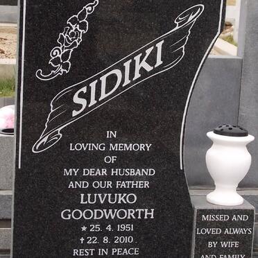 SIDIKI Luvuko Goodworth 1951-2010