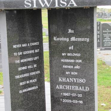 SIWISA Khanyiso Archiebald 1967-2005