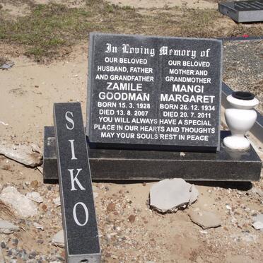 SIKO Zamile Goodman 1928-2007 &amp; Mangi Margaret 1934-2011