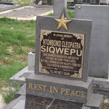 SIQWEPU Ntombozi Cleopatra 1982-2007