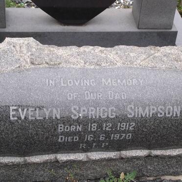 SIMPSON Evelyn Sprigg 1912-1970