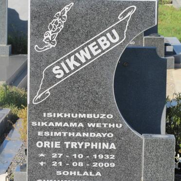 SIKWEBU Orie Tryphina 1932-2009