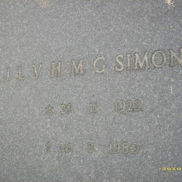 SIMONIS J.L.V.H.M.G. 1923-1980