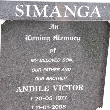 SIMANGA Andile Victor 1977-2008
