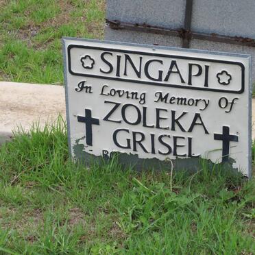 SINGAPI Zoleka Grisel 1959-2004
