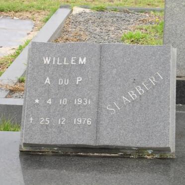 SLABBERT Willem A. du P. 1931-1976