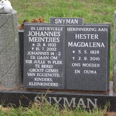 SNYMAN Surnames :: Vanne
