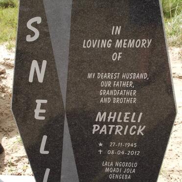 SNELI Mhleli Patrick 1945-2012