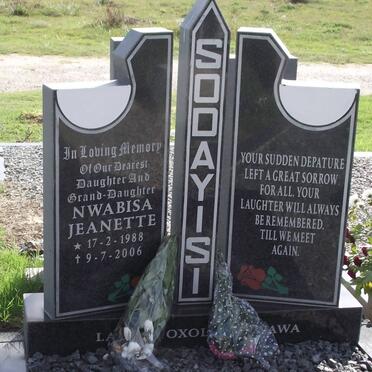 SODAYISI Nwabisa Jeanette 1988-2006