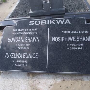 SOBIKWA Bongani Shawn 1959-2011 &amp; Vuyelwa Eunice 1959-2011 :: SOBIKWA Nosiphiwe Shannon 1995-2011