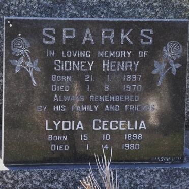 SPARKS Sidney Henry 1897-1970 &amp; Lydia Cecelia 1898-1980