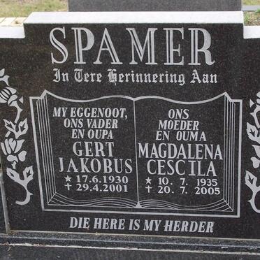 SPAMER Gert Jakobus 1930-2001 &amp; Magdalena Cescila 1935-2005