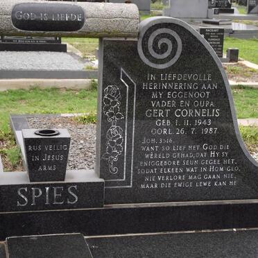 SPIES Gert Cornelis 1943-1987