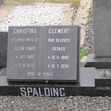 SPALDING Clement 1885-1974 &amp; Christina 1892-1973