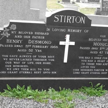 STIRTON Henry Desmond -1968 &amp; Monica -1970