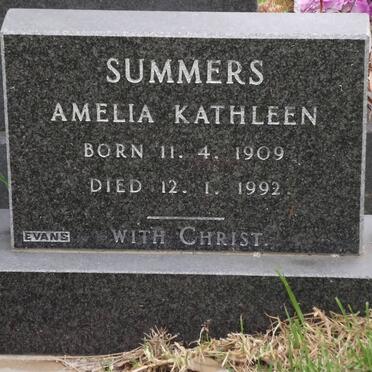 SUMMERS Amelia Kathleen 1909-1992